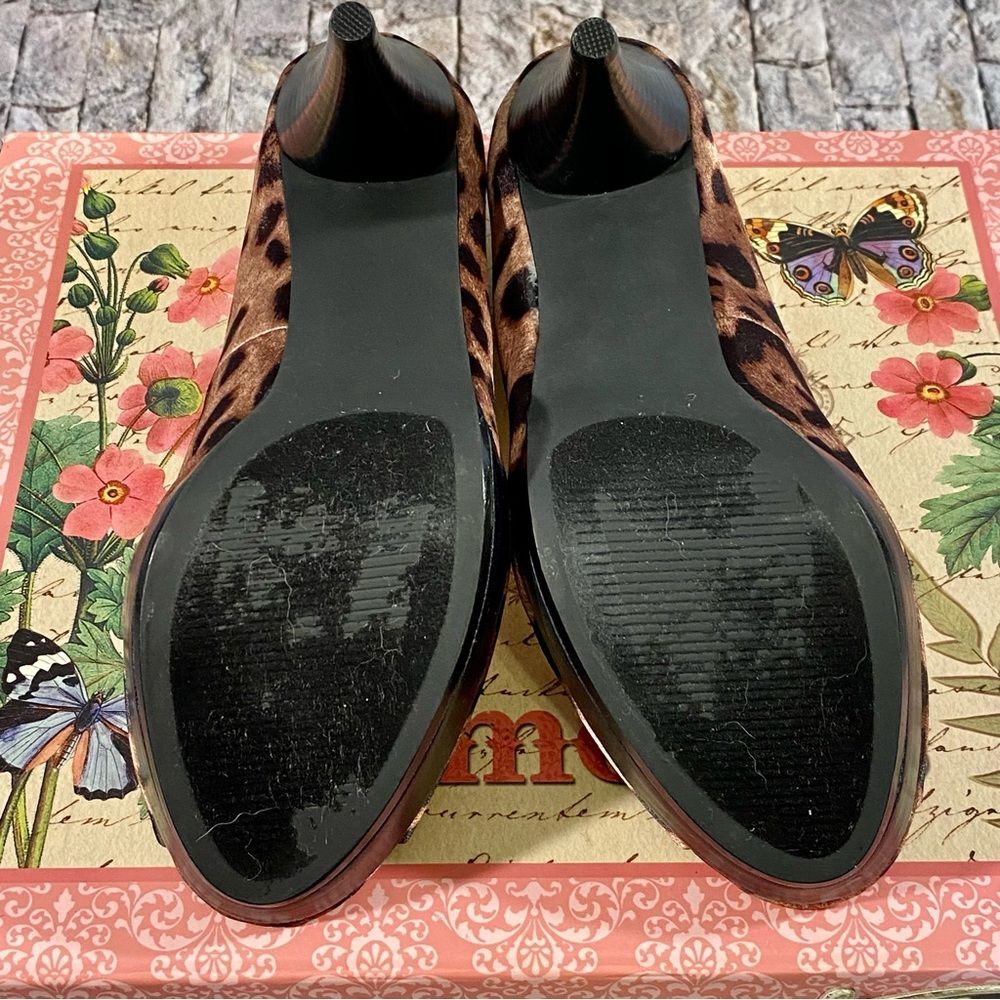 Style & Co Leopard Print Peep Toe Heels Celine Size 6 - Picture 3 of 8